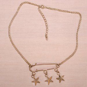 Safety pin stars necklace - Free with any purchase